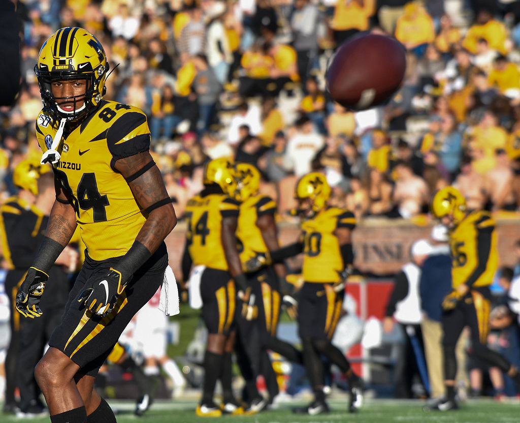 Freshman wide receiver Maurice Massey catches a ball